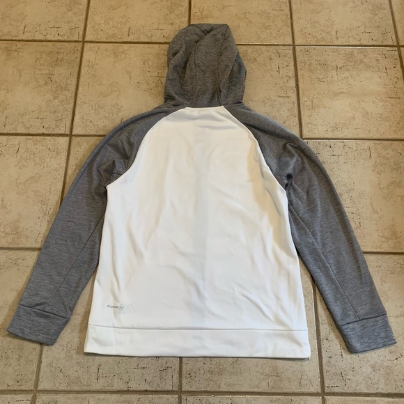 Russell Dri-Power 360 Full-Zip Hoodie Sweatshirt White/Gray Size M - Picture 5 of 7
